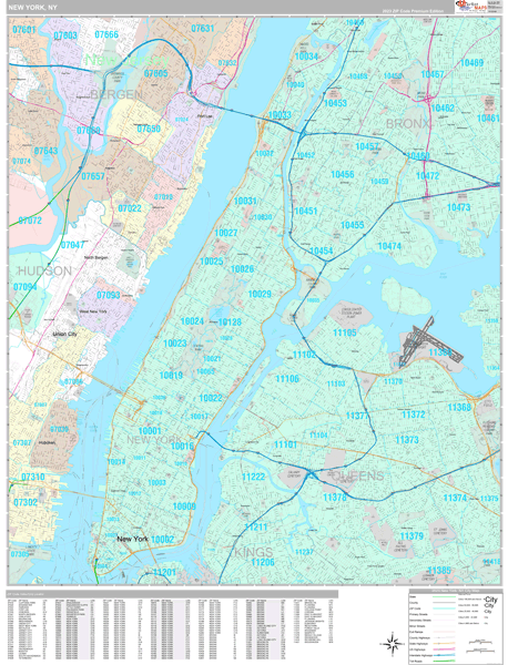 New York Wall Map